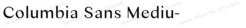 Columbia Sans Mediu字体转换